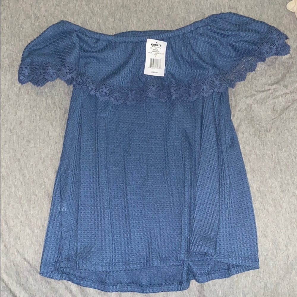Blue Dress Shirt - Babydoll Style